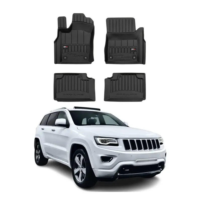 OMAC Gummi Fußmatten für Jeep Grand Cherokee 2013-2015 Premium Gummi Schwarz 4x Neu Im Sortiment