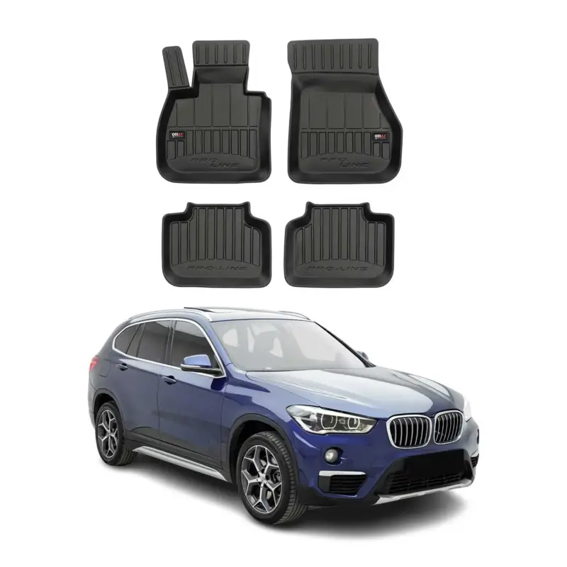 Top-Preis OMAC Gummi Fußmatten für BMW X1 F48 2015-2022 Premium TPE Automatten Schwarz 4x