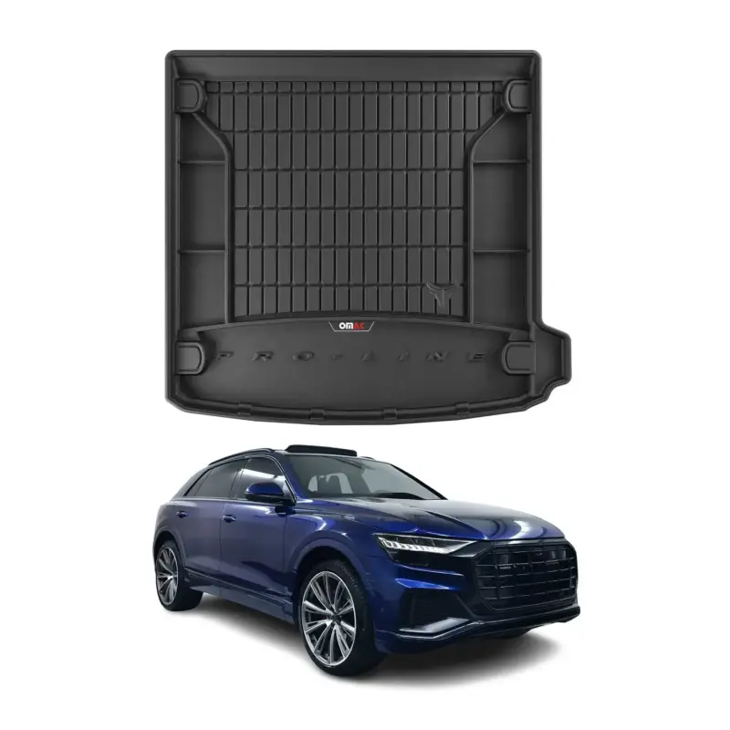 OMAC Gummi Kofferraumwanne für Audi Q8 4MN 2018-2026 TPE Laderaumwanne Schwarz Abverkauf