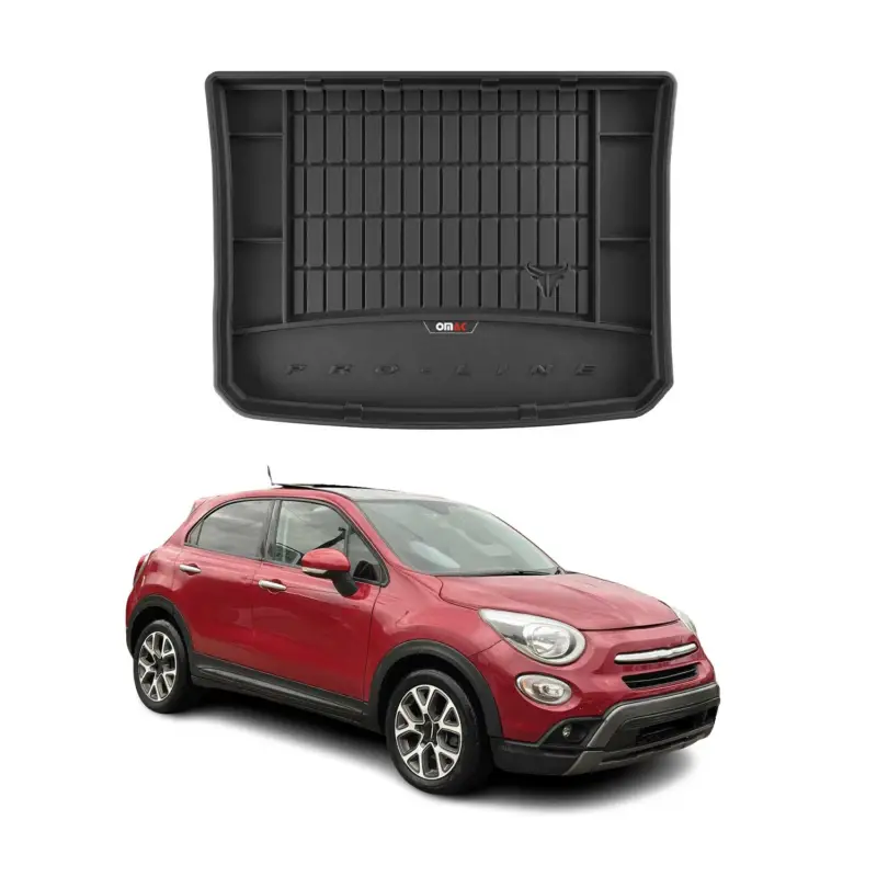 Nur Heute OMAC Gummi Kofferraumwanne für Fiat 500X 2014-2019 TPE Laderaumwanne Schwarz