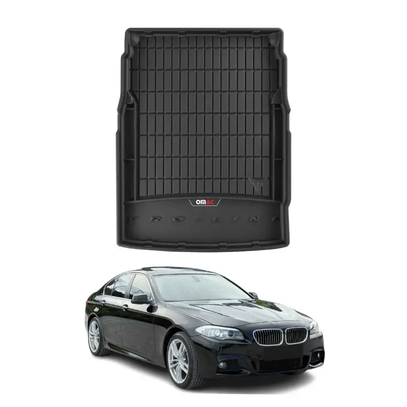OMAC Gummi Kofferraumwanne für BMW 5er Limo F10 2010-2017 Laderaumwanne Schwarz Markenprodukt