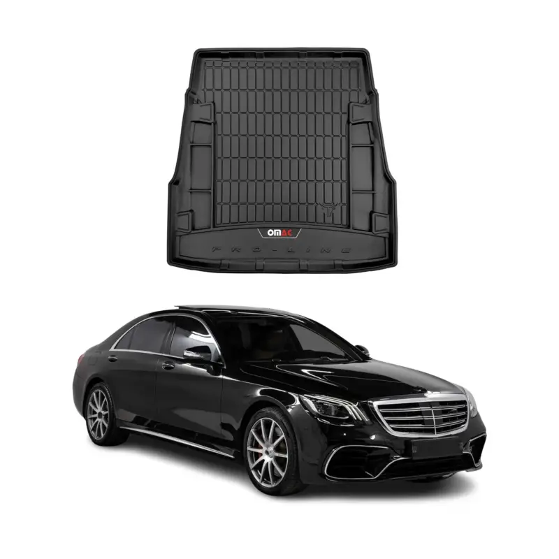 Nur Für Kurze Zeit OMAC Gummi Kofferraumwanne für Mercedes S Klasse W222 2013-2020 TPE Schwarz