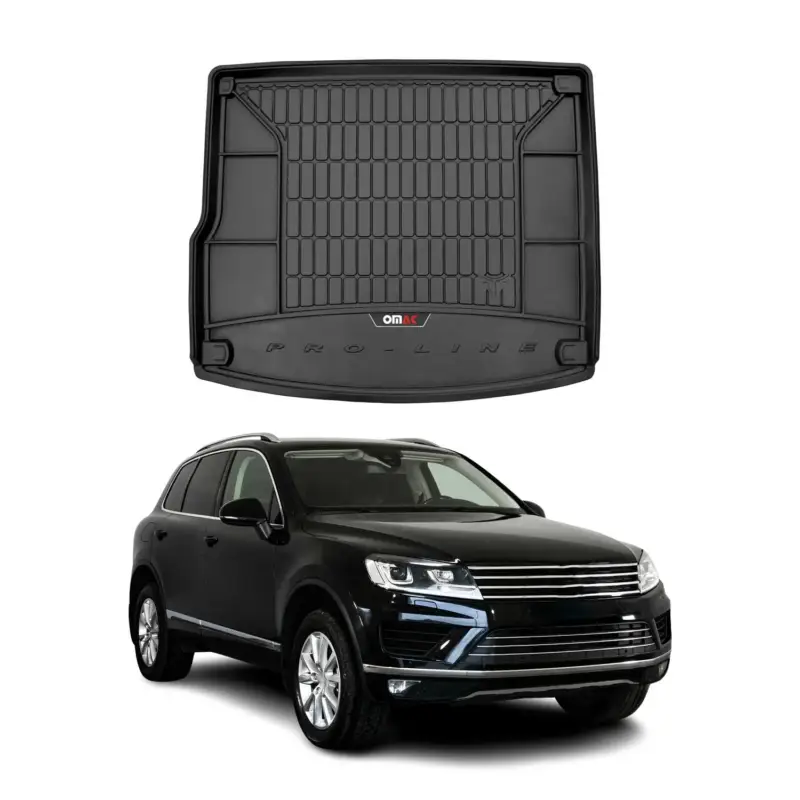 OMAC Gummi Kofferraumwanne für VW Touareg 2010-2018 TPE Laderaumwanne Schwarz Markenprodukt