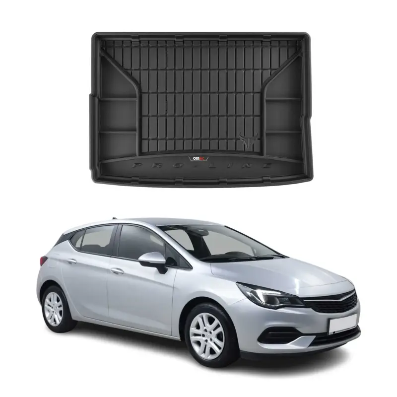 Markenprodukt OMAC Gummi Kofferraumwanne für Opel Astra K 2015-2021 TPE Laderaumwanne Schwarz