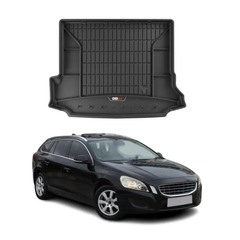 OMAC Gummi Kofferraumwanne für Volvo V60 2011-2018 TPE Laderaumwanne Schwarz Neu