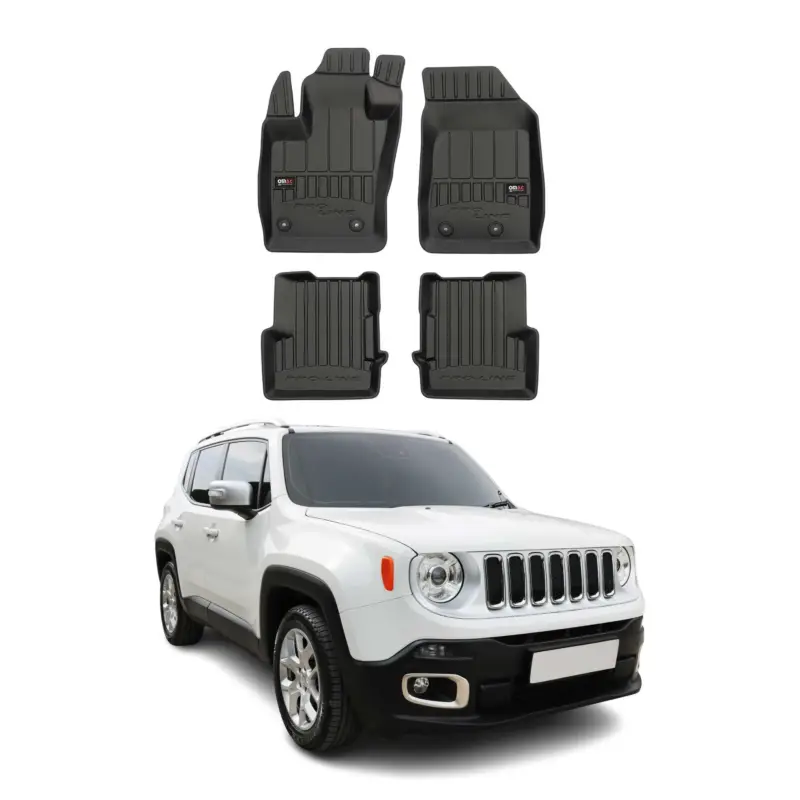 OMAC Gummi Fußmatten für Jeep Renegade 2014-2024 Premium TPE Automatten 4tlg Sichere Zahlung