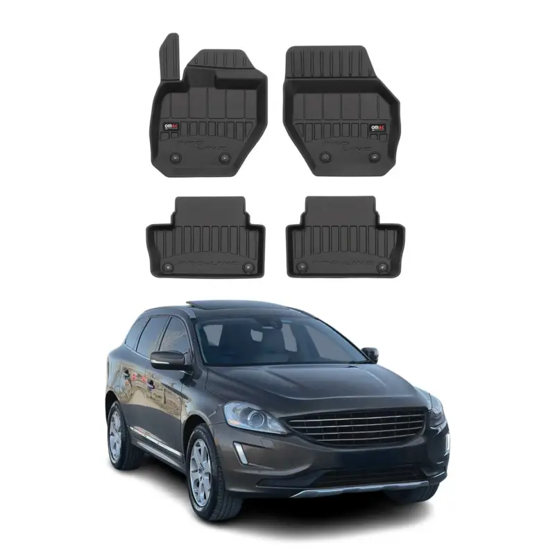OMAC Gummi Fußmatten für Volvo XC60 2008-2017 Premium TPE Automatten Schwarz 4x Sonderaktion
