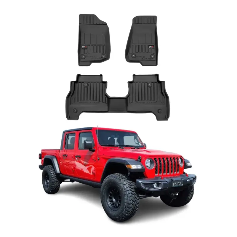 Schnäppchen OMAC Gummi Fußmatten für Jeep Gladiator Pick-up 2020-2026 Premium TPE Schwarz 3x