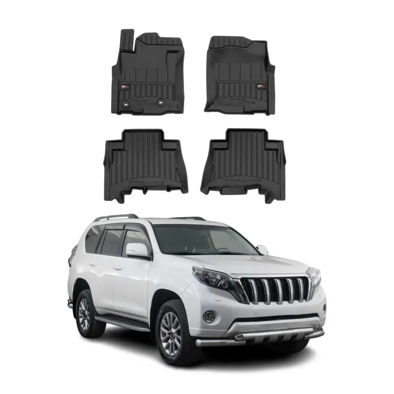 Garantierte Lieferung OMAC Gummi Fußmatten für Toyota Land Cruiser Prado J150 2009-2023 Premium TPE 4x