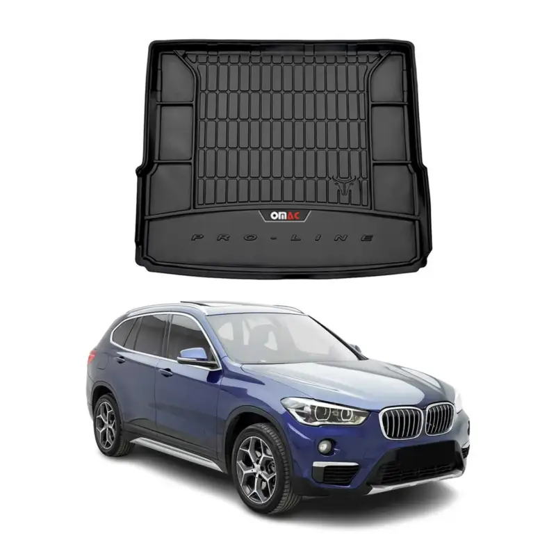 Preisreduziert OMAC Gummi Kofferraumwanne für BMW X1 F48 2015-2022 TPE Laderaumwanne Schwarz
