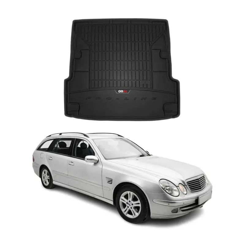 OMAC Gummi Kofferraumwanne für Mercedes E Klasse S211 2002-2009 TPE Schwarz Heißes Angebot