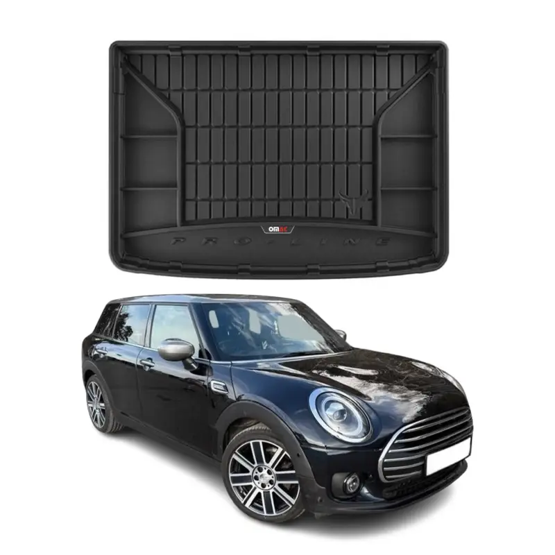 Preiswert OMAC Gummi Kofferraumwanne für Mini Clubman 2015-2024 TPE Laderaumwanne Schwarz