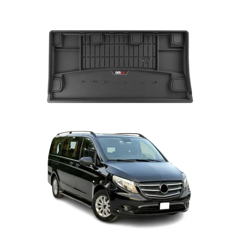 Ausverkauf OMAC Gummi Kofferraumwanne für Mercedes Vito 2014-2026 TPE Laderaumwanne Schwarz