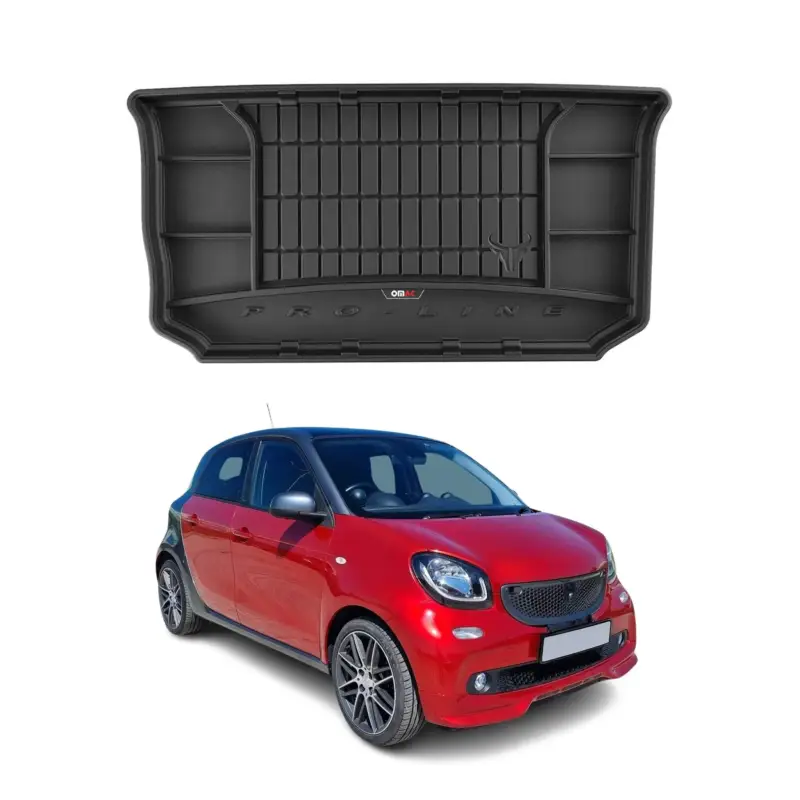 Must-Have OMAC Gummi Kofferraumwanne für Smart Forfour 2015-2018 TPE Laderaumwanne Schwarz