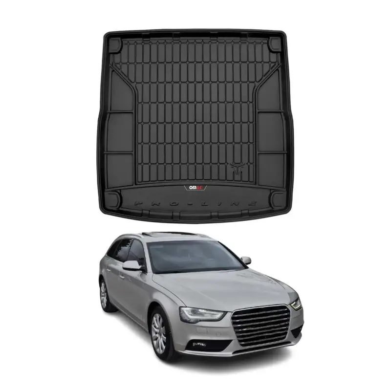 Nur Für Kurze Zeit OMAC Gummi Kofferraumwanne für Audi A4 Avant 8K5 B8 2007-2015 TPE Schwarz