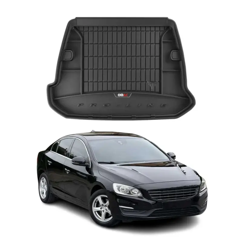 OMAC Gummi Kofferraumwanne für Volvo S60 2010-2018 TPE Laderaumwanne Schwarz Echt
