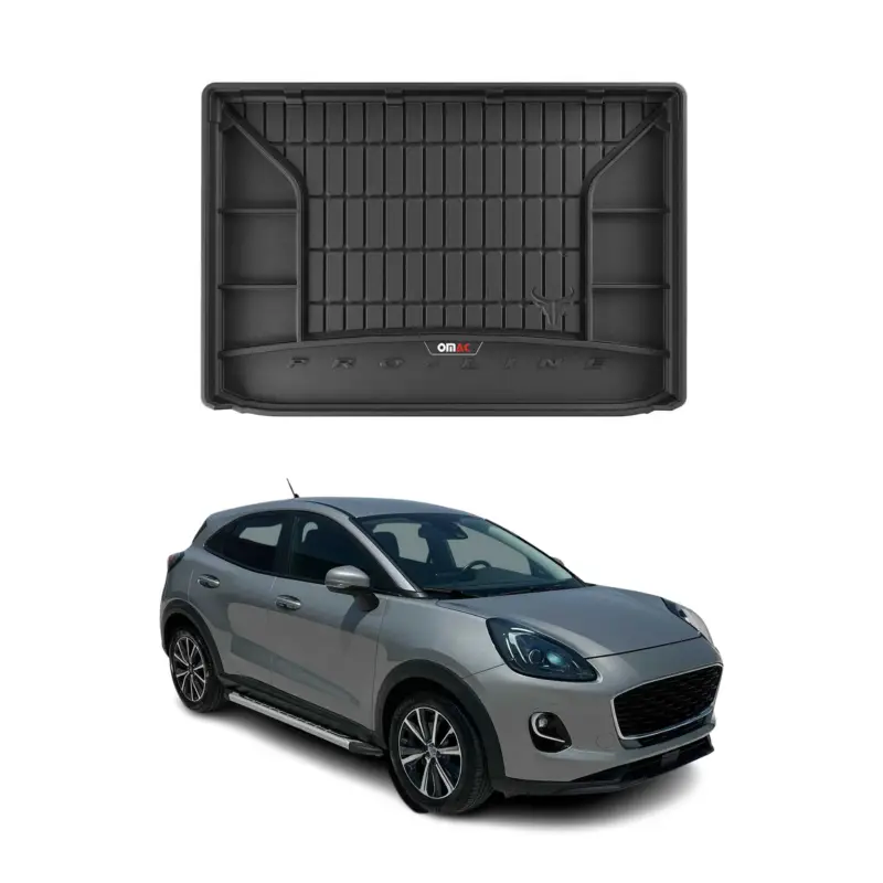 Billig OMAC Gummi Kofferraumwanne für Ford Puma 2019-2026 TPE Laderaumwanne Schwarz