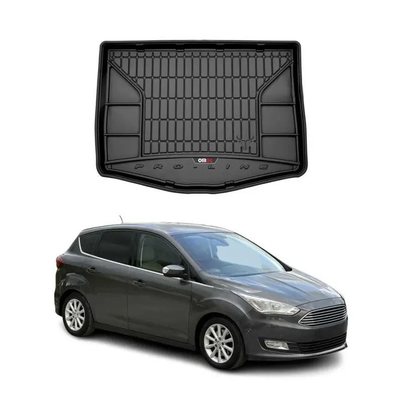 OMAC Gummi Kofferraumwanne für Ford C-Max 2010-2019 TPE Laderaumwanne Schwarz Sale