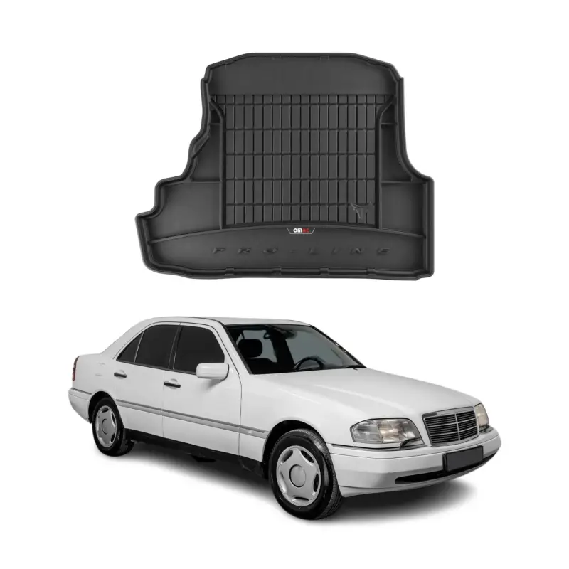 OMAC Gummi Kofferraumwanne für Mercedes C Klasse W202 1993-2001 TPE Schwarz Neu