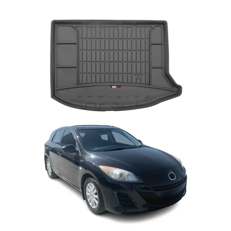 OMAC Gummi Kofferraumwanne für Mazda 3 2008-2013 TPE Laderaumwanne Schwarz Preisreduziert