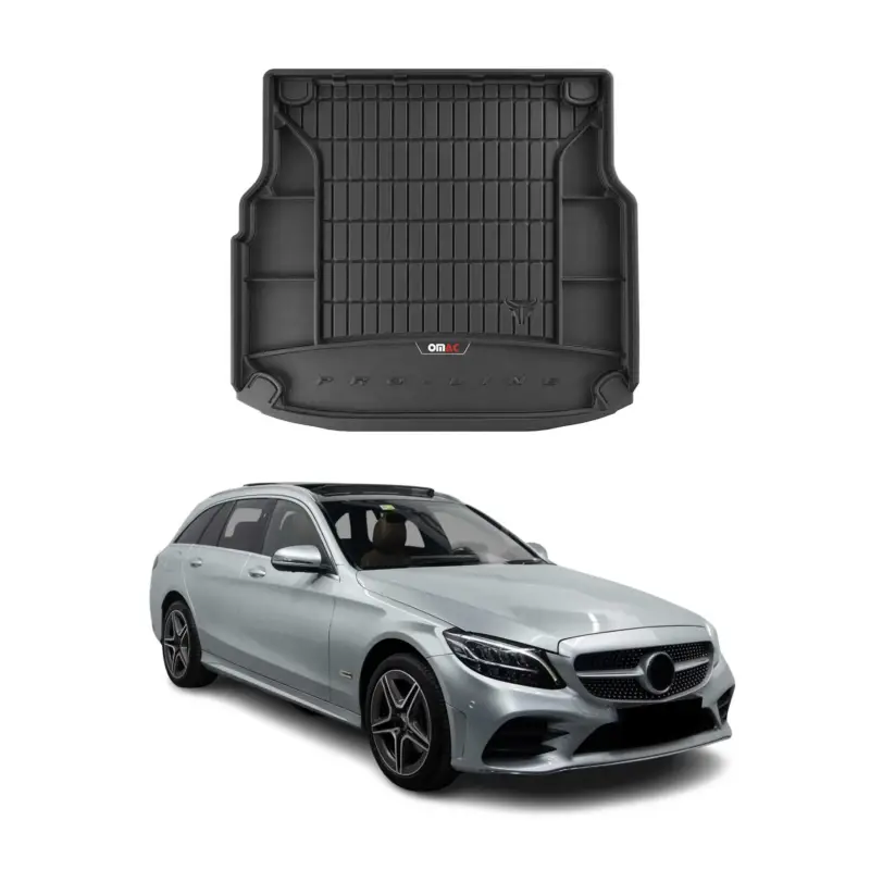 OMAC Gummi Kofferraumwanne für Mercedes C Klasse S205 2014-2021 TPE Schwarz Sale