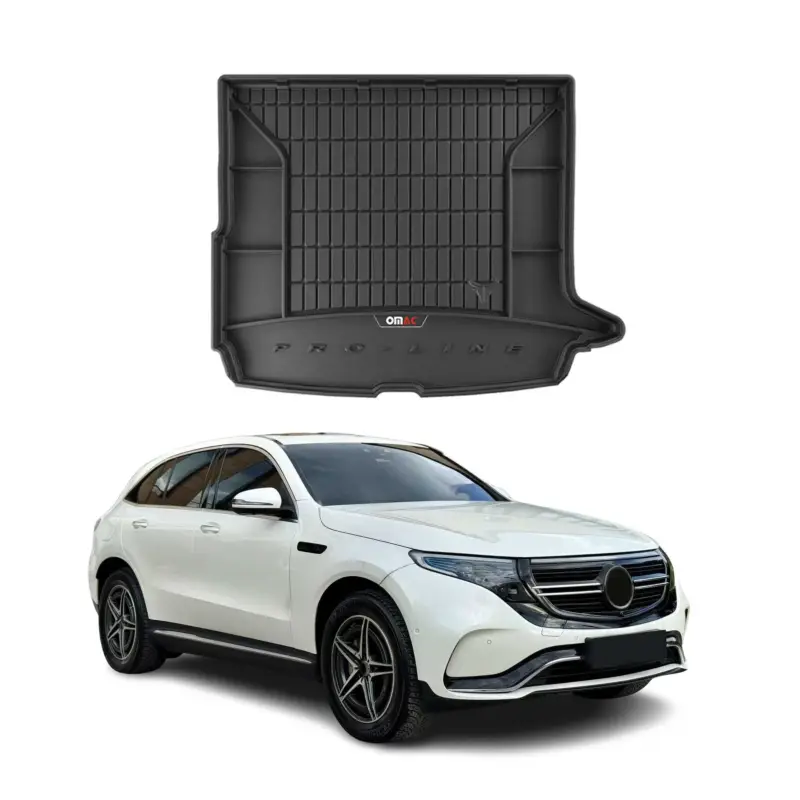 Aktuell OMAC Gummi Kofferraumwanne für Mercedes EQC 2019-2023 TPE Laderaumwanne Schwarz