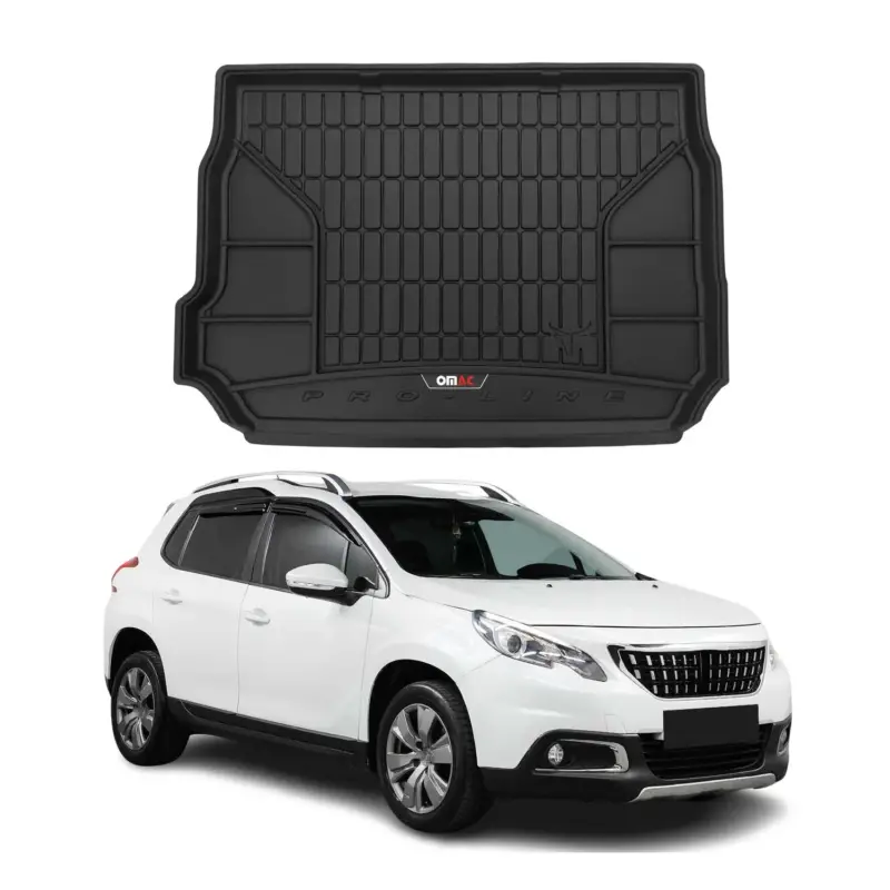 Versand Am Gleichen Tag OMAC Gummi Kofferraumwanne für Peugeot 2008 2013-2019 TPE Laderaumwanne Schwarz