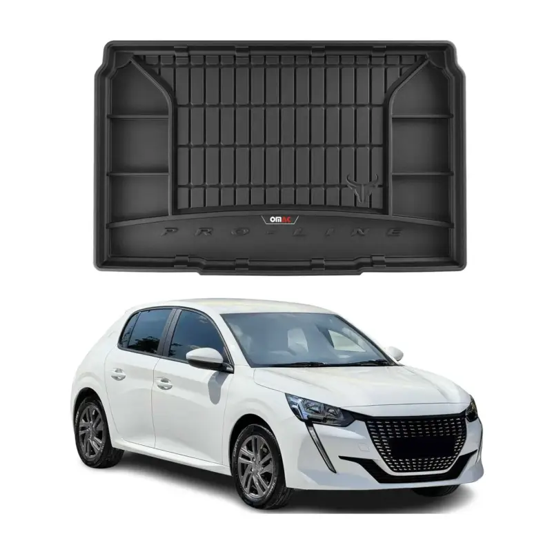 OMAC Gummi Kofferraumwanne für Peugeot 208 2019-2026 TPE Laderaumwanne Schwarz Aktuell