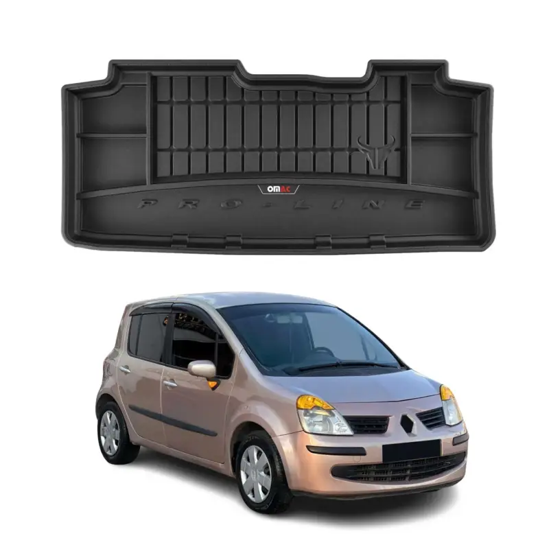 OMAC Gummi Kofferraumwanne für Renault Modus 2004-2012 TPE Laderaumwanne Schwarz Neuheit