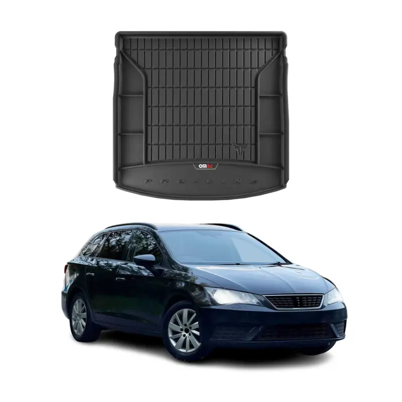 Sale OMAC Gummi Kofferraumwanne für Seat Leon ST 2013-2020 TPE Laderaumwanne Schwarz