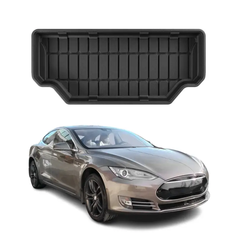 Billig OMAC Gummi Kofferraumwanne für Tesla Model S AWD 2012-2026 TPE Laderaumwanne