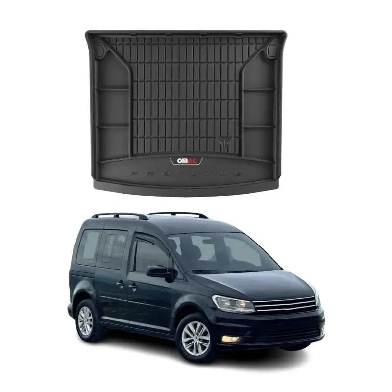 OMAC Gummi Kofferraumwanne für VW Caddy 2015-2020 TPE Laderaumwanne Schwarz Sonderangebot