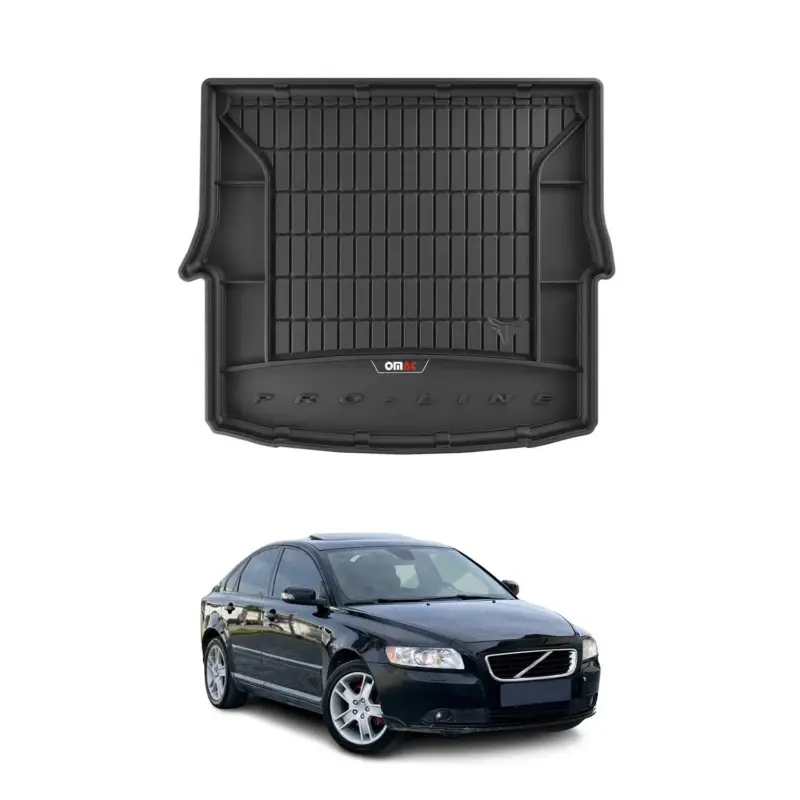 OMAC Gummi Kofferraumwanne für Volvo S40 2004-2012 TPE Laderaumwanne Schwarz Neue Kollektion