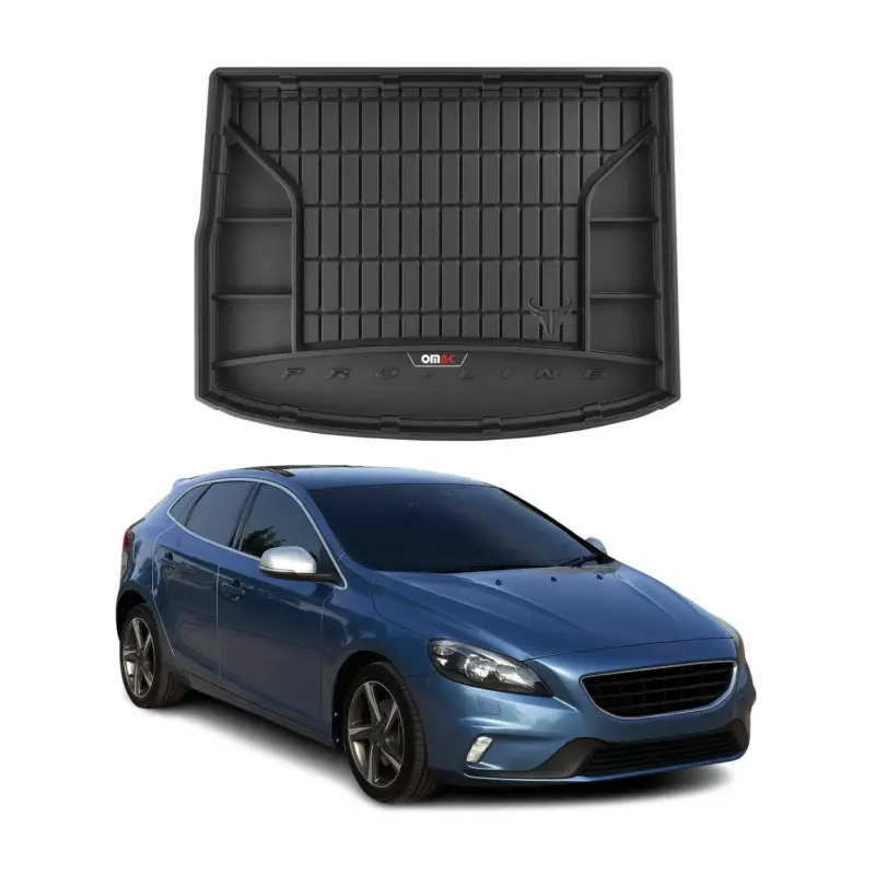 Sofort Bestellen OMAC Gummi Kofferraumwanne für Volvo V40 2012-2019 TPE Laderaumwanne Schwarz