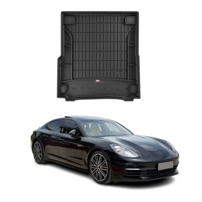OMAC Gummi Kofferraumwanne für Porsche Panamera E-Hybrid 2016-2024 TPE Schwarz Nur Für Kurze Zeit