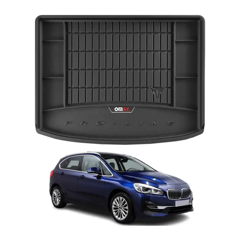 Begrenztes Angebot OMAC Gummi Kofferraumwanne für BMW 2er Active Tourer F45 2014-2021 TPE Schwarz