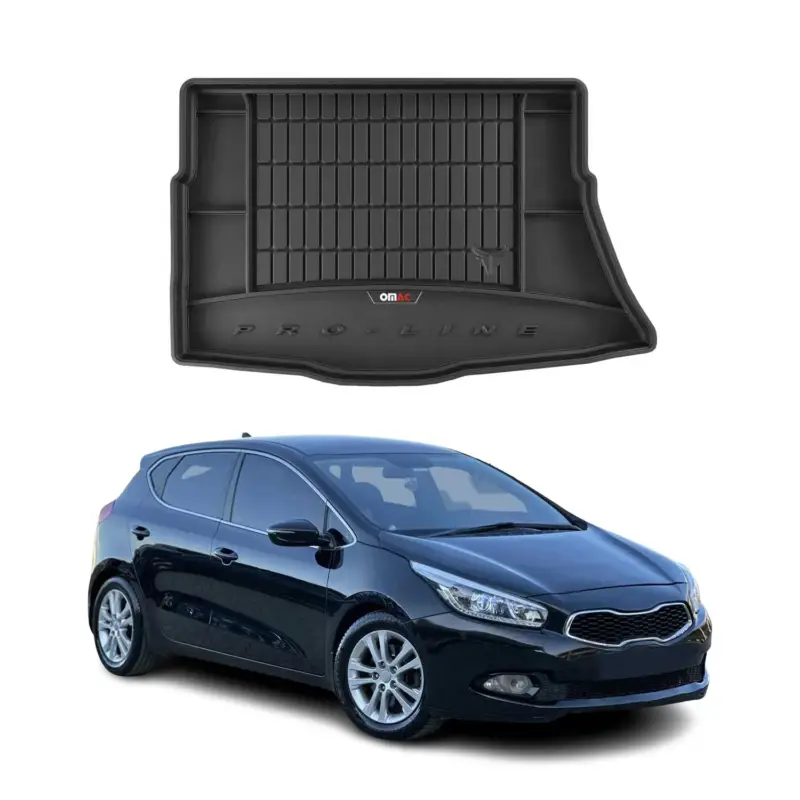 OMAC Gummi Kofferraumwanne für Kia Ceed 2012-2018 TPE Laderaumwanne Schwarz Top-Angebot