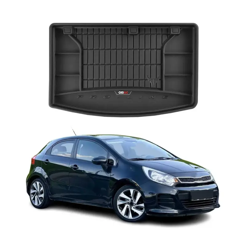 OMAC Gummi Kofferraumwanne für Kia Rio 2011-2017 TPE Laderaumwanne Schwarz Direkt Vom Hersteller