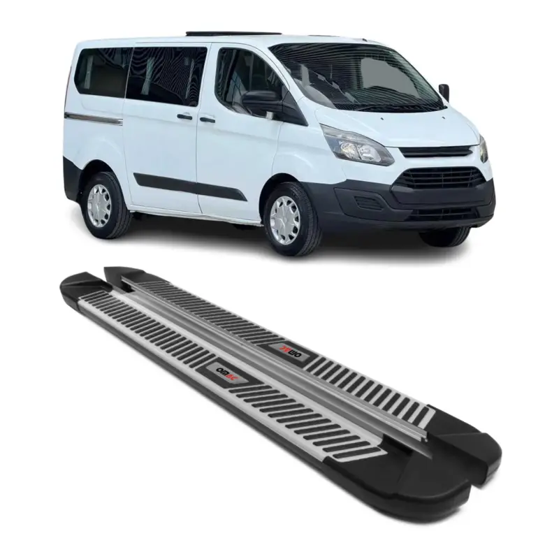 Heißes Angebot Trittbretter Seitenbretter Schweller für Ford Transit Custom 2012-23 L1 Schwarz