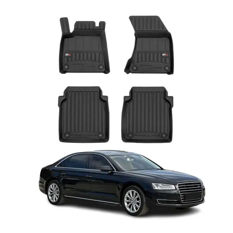 OMAC Gummi Fußmatten für Audi A8 D4 Lang version 2009-2017 Premium Gummi 4x Rabatt