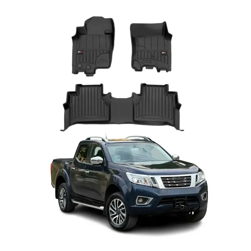 Angebot OMAC Gummi Fußmatten für Nissan Navara 2015-2023 Premium TPE Automatten 3tlg