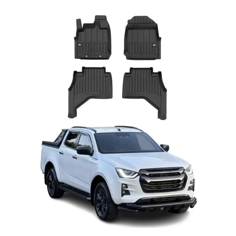 Sichere Zahlung OMAC Gummi Fußmatten für Isuzu D-Max Doppelkabine 2019-2026 Premium TPE 4x