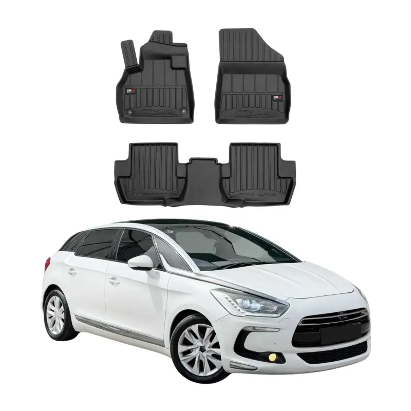 OMAC Gummi Fußmatten für Citroen DS5 2011-2015 Premium TPE Automatten Schwarz 3x Online Kaufen
