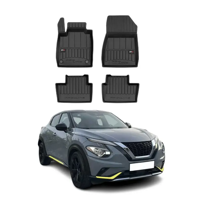 OMAC Gummi Fußmatten für Nissan Juke 2019-2024 Premium TPE Automatten Schwarz 4x Neue Kollektion