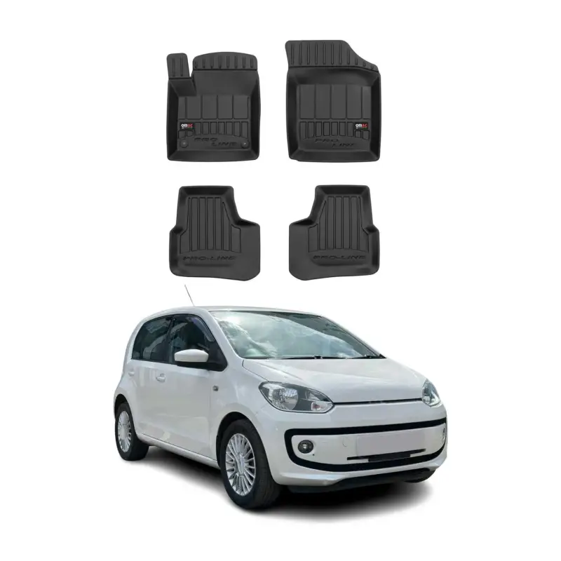 OMAC Gummi Fußmatten für VW Up 2011-2019 Premium TPE 3D Automatten Antirutsch 4x Online Kaufen