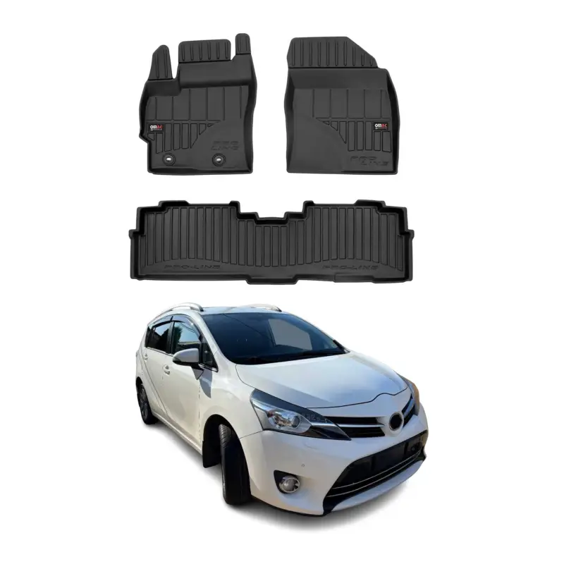 Neue Ware OMAC Gummi Fußmatten für Toyota Verso 2009-2018 Premium TPE Automatten 3tlg
