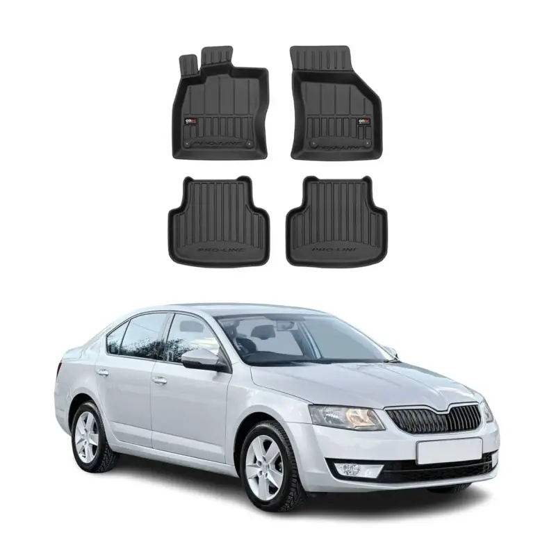 OMAC Gummi Fußmatten für Skoda Octavia 2013-2019 Premium TPE Automatten 4tlg Wochenendangebot