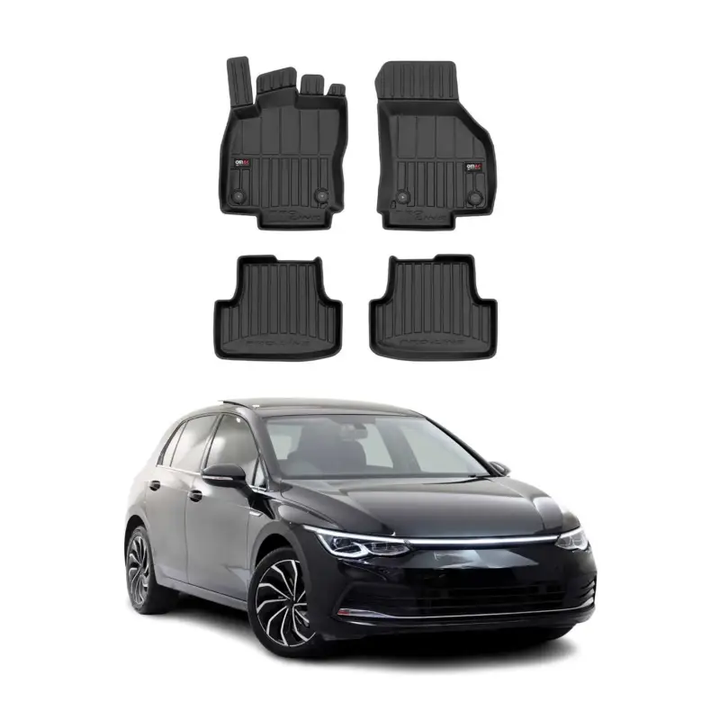 Abverkauf OMAC Gummi Fußmatten für VW Golf 2019-2026 Premium TPE 3D Automatten Schwarz 4x