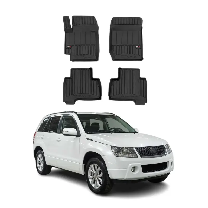 OMAC Gummi Fußmatten für Suzuki Grand Vitara 2005-2014 Premium Gummi Schwarz 4x Super-Preis