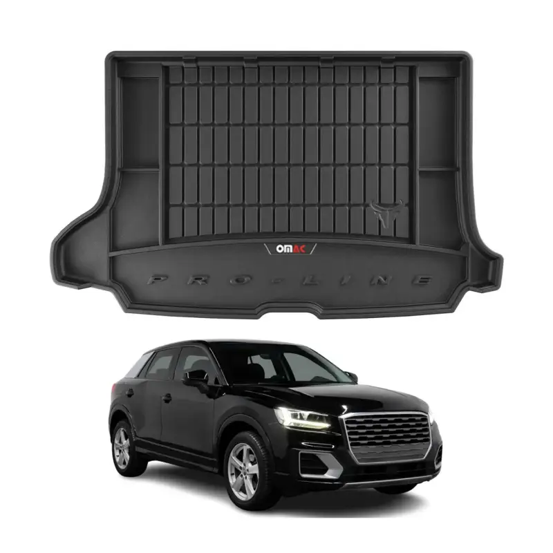 OMAC Gummi Kofferraumwanne für Audi Q2 2017-2026 TPE Laderaumwanne Schwarz Markenware